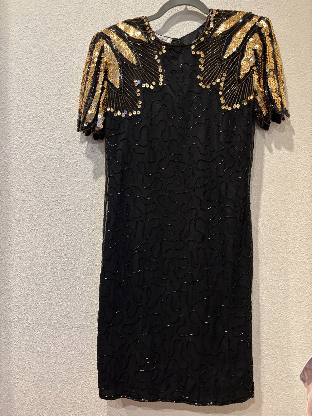 90s Silk beaded‎ dress
